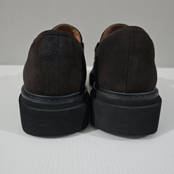Sofft Satara Chunky Horsebit Loafer Lug Sole Chocolate Brown Suede Size 9.5 - Picture 7 of 12